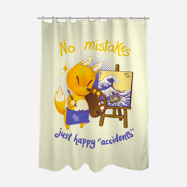 Happy Accidents-none polyester shower curtain-theteenosaur