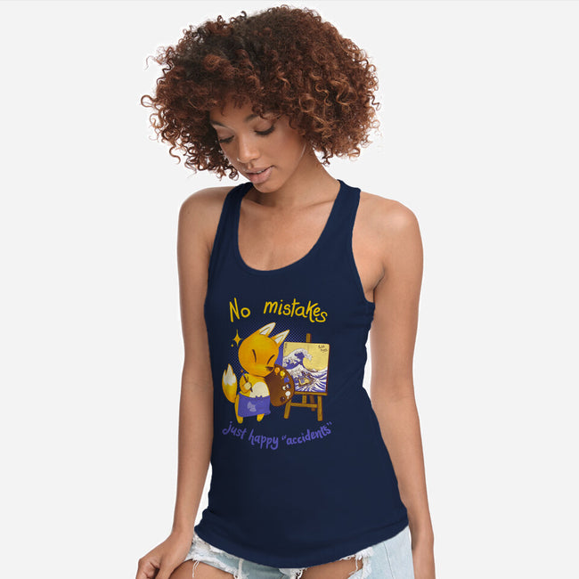 Happy Accidents-womens racerback tank-theteenosaur