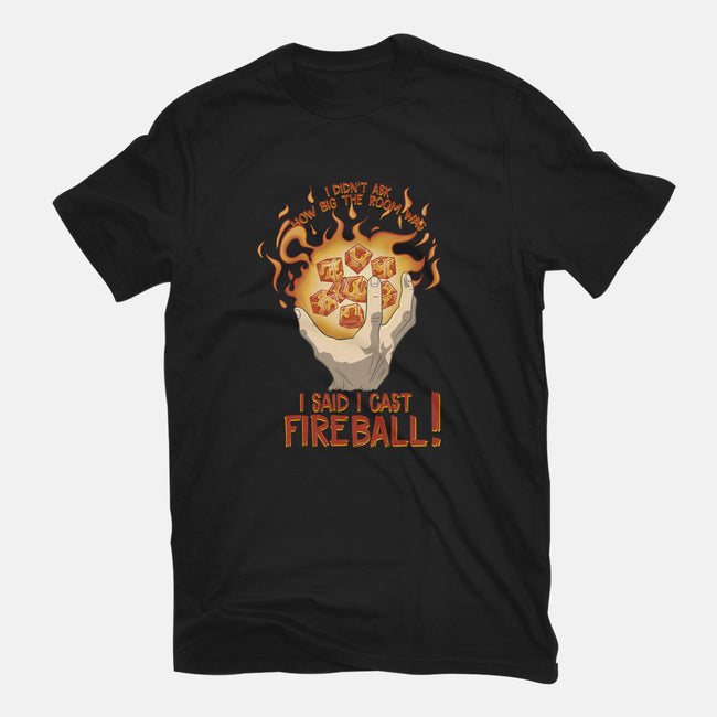 Cast Fireball-mens basic tee-glassstaff by TeeFury