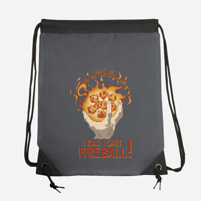 Cast Fireball-none drawstring bag-glassstaff