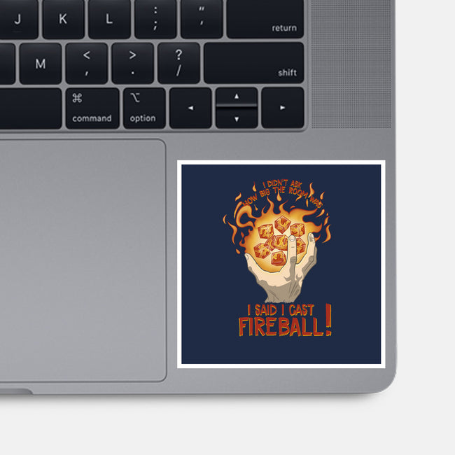 Cast Fireball-none glossy sticker-glassstaff