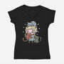 Mother of Cats-womens v-neck tee-Wenceslao A Romero