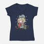 Mother of Cats-womens v-neck tee-Wenceslao A Romero