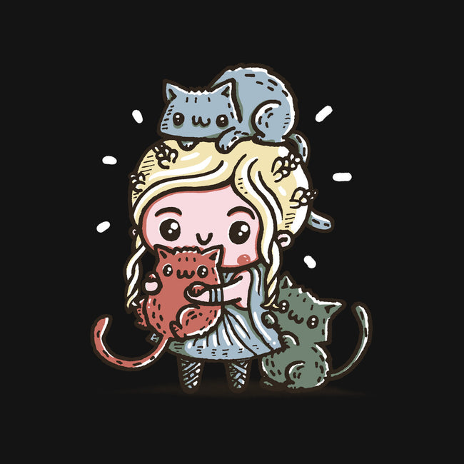 Mother of Cats-womens v-neck tee-Wenceslao A Romero