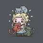 Mother of Cats-womens v-neck tee-Wenceslao A Romero