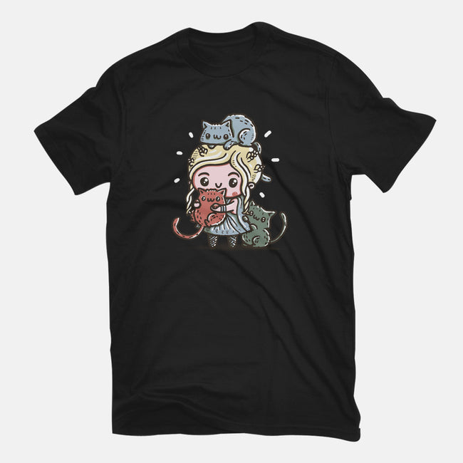 Mother of Cats-mens heavyweight tee-Wenceslao A Romero