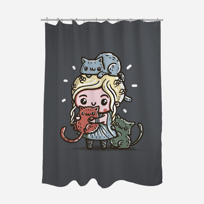 Mother of Cats-none polyester shower curtain-Wenceslao A Romero