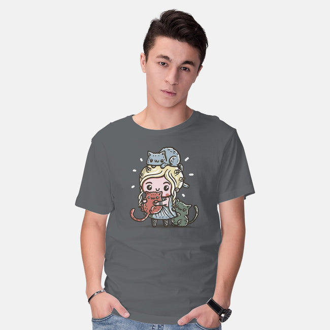 Mother of Cats-mens basic tee-Wenceslao A Romero