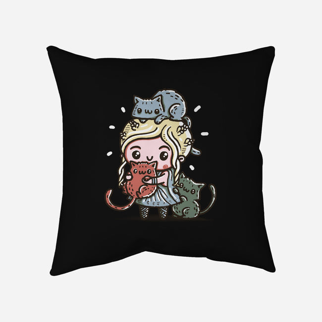 Mother of Cats-none removable cover w insert throw pillow-Wenceslao A Romero