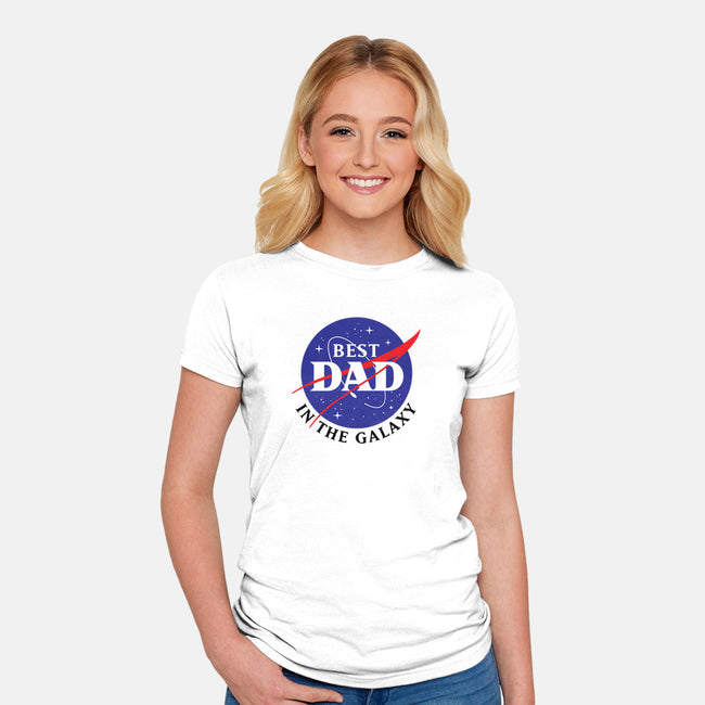 Best Dad in the Galaxy-womens fitted tee-cre8tvt
