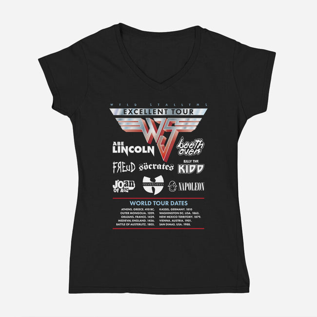 Be Excellent Tour-womens v-neck tee-Retro Review
