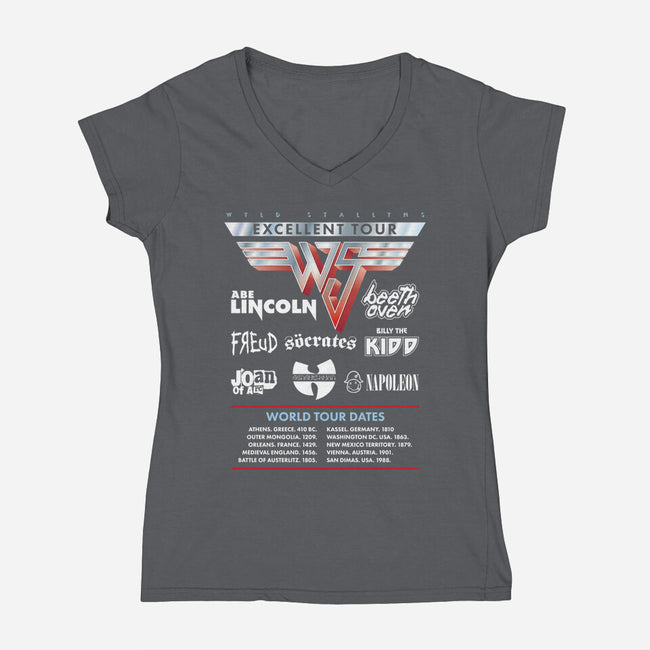 Be Excellent Tour-womens v-neck tee-Retro Review
