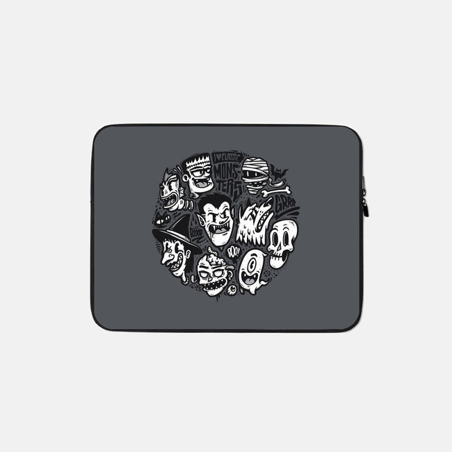 Classic Monsters-none zippered laptop sleeve-StudioM6