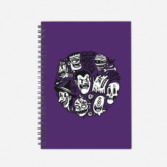 Classic Monsters-none dot grid notebook-StudioM6