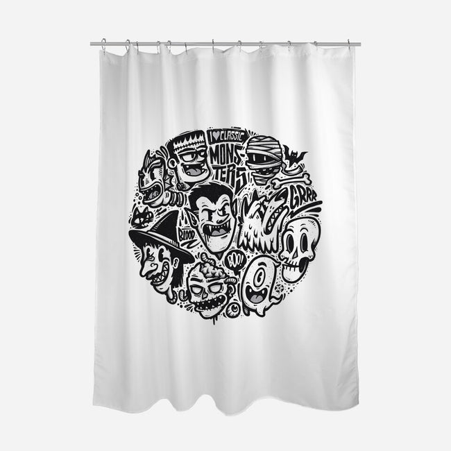 Classic Monsters-none polyester shower curtain-StudioM6