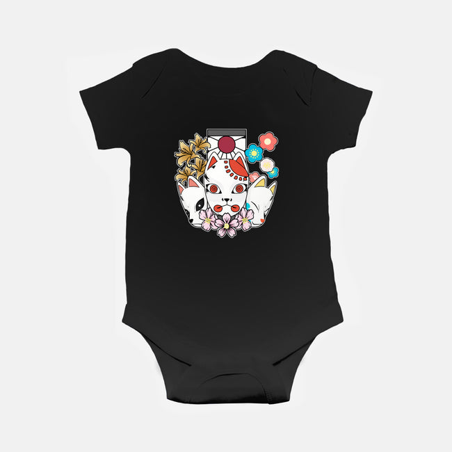 Kitsune Team-baby basic onesie-neokawaii