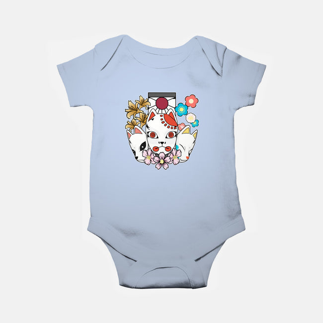 Kitsune Team-baby basic onesie-neokawaii