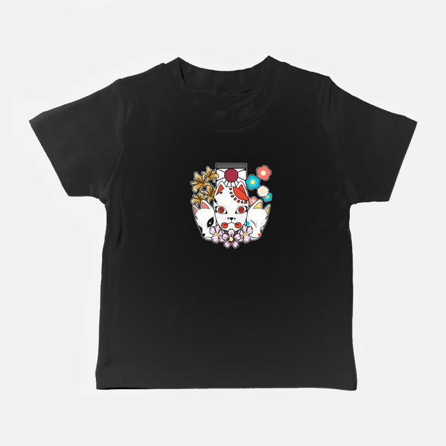 Kitsune Team-baby basic tee-neokawaii
