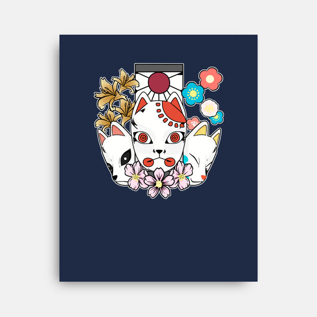 Kitsune Team-none stretched canvas-neokawaii
