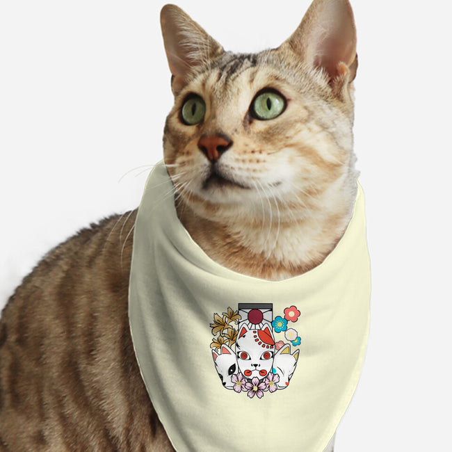 Kitsune Team-cat bandana pet collar-neokawaii