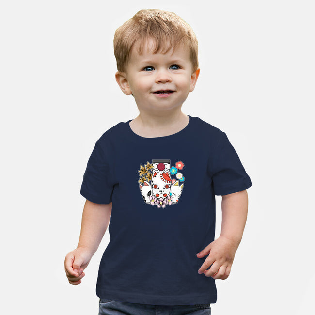 Kitsune Team-baby basic tee-neokawaii