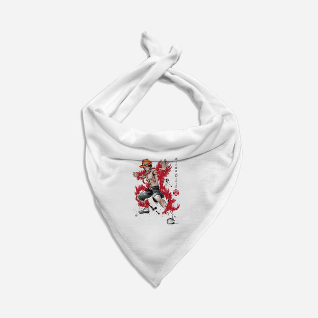 Fire Fist Ace-dog bandana pet collar-DrMonekers