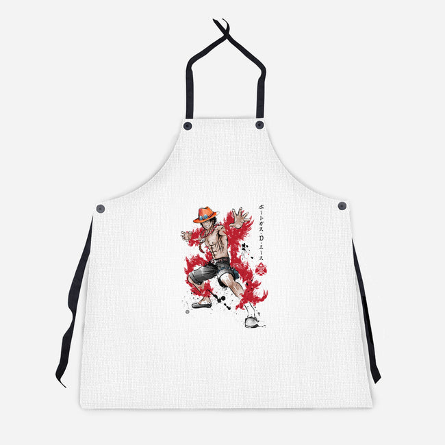 Fire Fist Ace-unisex kitchen apron-DrMonekers