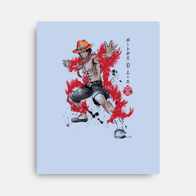 Fire Fist Ace-none stretched canvas-DrMonekers