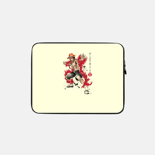 Fire Fist Ace-none zippered laptop sleeve-DrMonekers