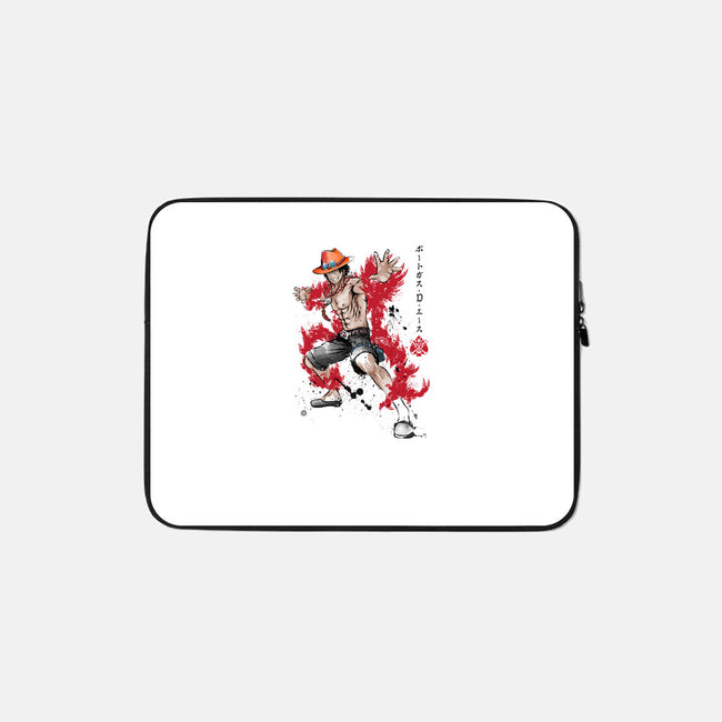 Fire Fist Ace-none zippered laptop sleeve-DrMonekers