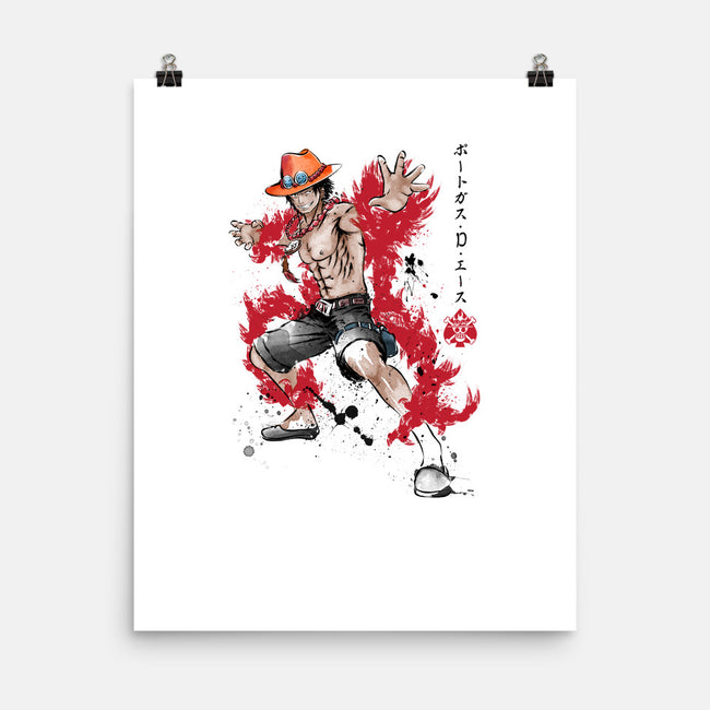 Fire Fist Ace-none matte poster-DrMonekers