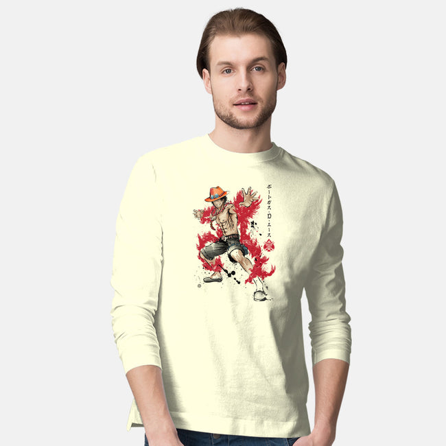 Fire Fist Ace-mens long sleeved tee-DrMonekers