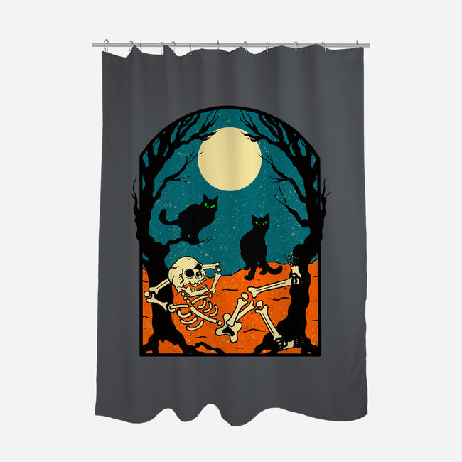 People are Strange-none polyester shower curtain-pedralouca