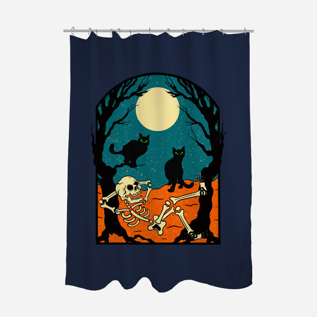 People are Strange-none polyester shower curtain-pedralouca