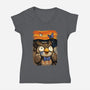 Scream Island-womens v-neck tee-BlancaVidal