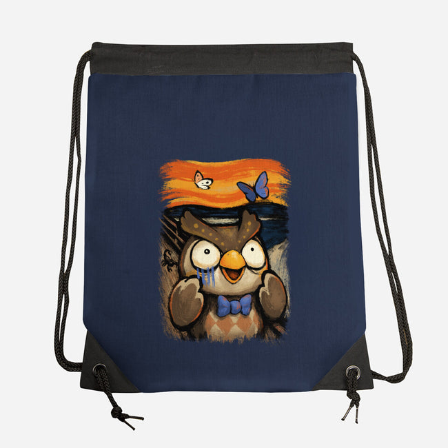 Scream Island-none drawstring bag-BlancaVidal