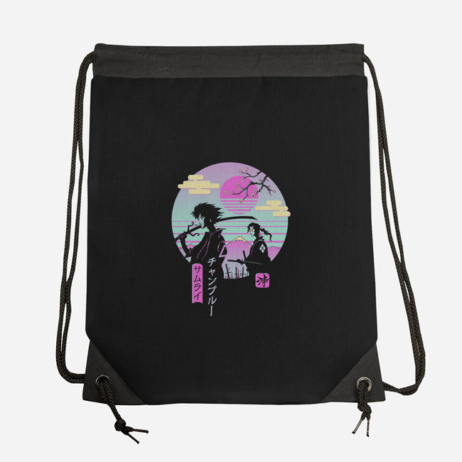 Samurai Chillhop-none drawstring bag-vp021