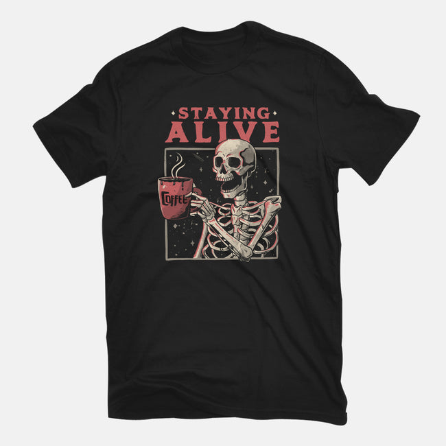 Staying Alive-womens basic tee-eduely