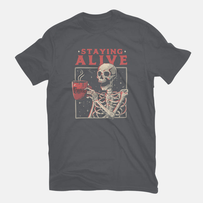 Staying Alive-womens fitted tee-eduely