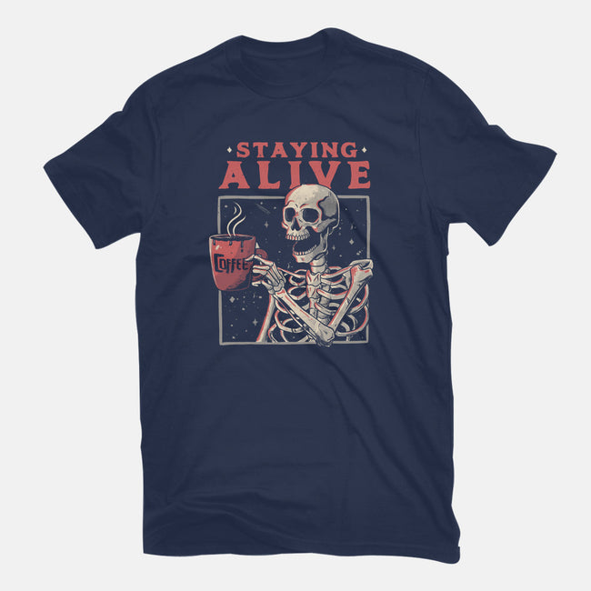 Staying Alive-womens fitted tee-eduely