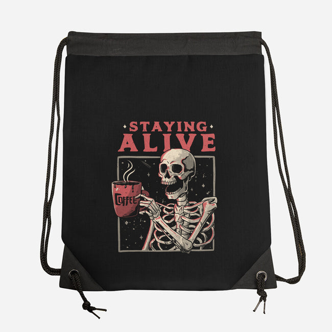Staying Alive-none drawstring bag-eduely