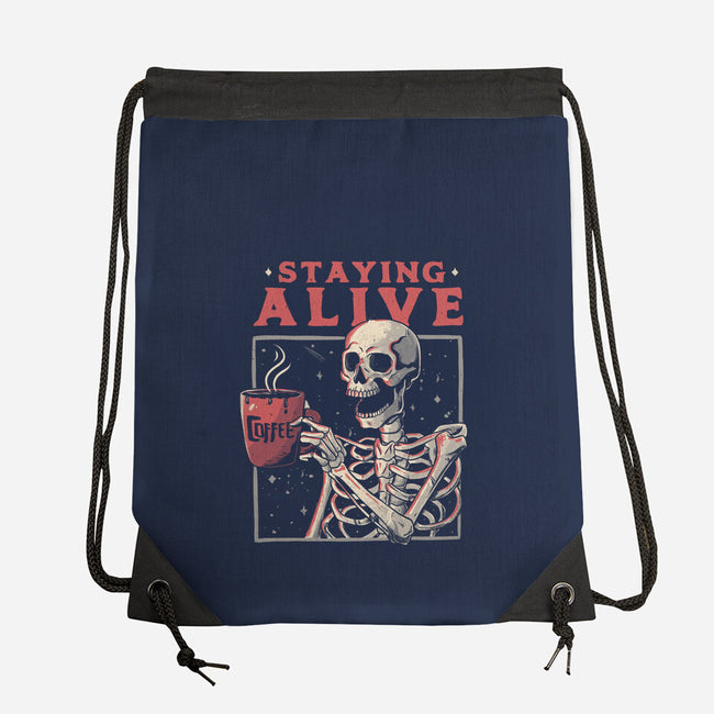 Staying Alive-none drawstring bag-eduely
