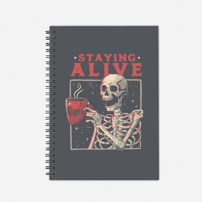 Staying Alive-none dot grid notebook-eduely