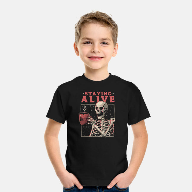 Staying Alive-youth basic tee-eduely