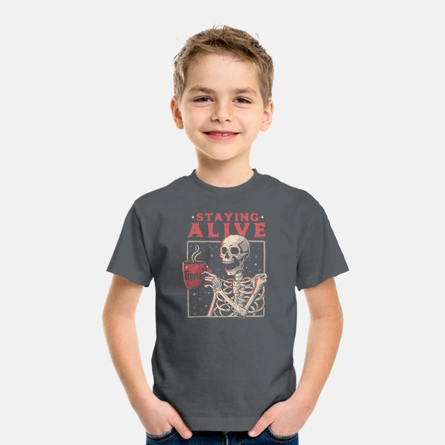 Staying Alive-youth basic tee-eduely