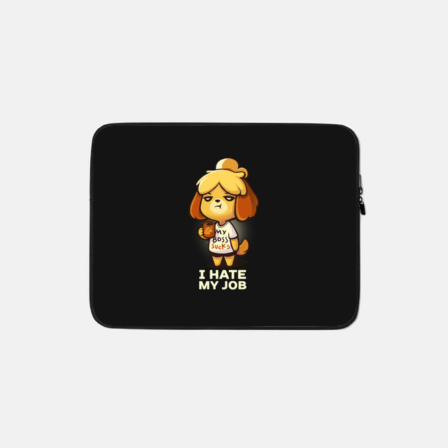 I Hate My Job-none zippered laptop sleeve-BlancaVidal