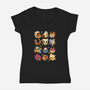 Island Faces-womens v-neck tee-BlancaVidal