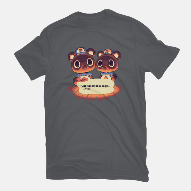 A Cage-womens basic tee-Geekydog