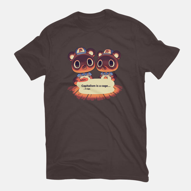 A Cage-womens basic tee-Geekydog