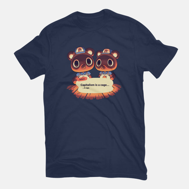 A Cage-womens basic tee-Geekydog